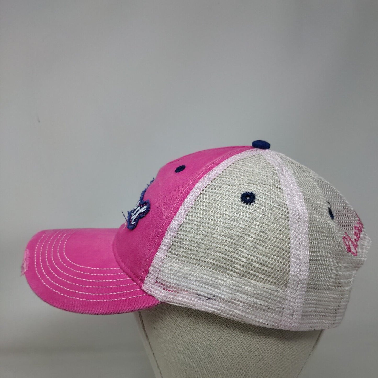 God Bless This Mess Trucker Hat Pink OSFM Mesh Back Embroidered Cherished Girl