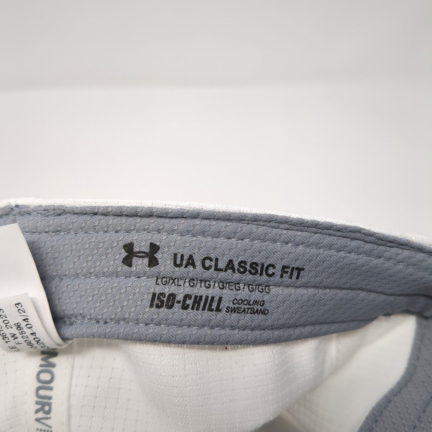 Under Armour Fitted Hat White L/XL Classic Fit ISO-Chill Armour Vent W/Tags
