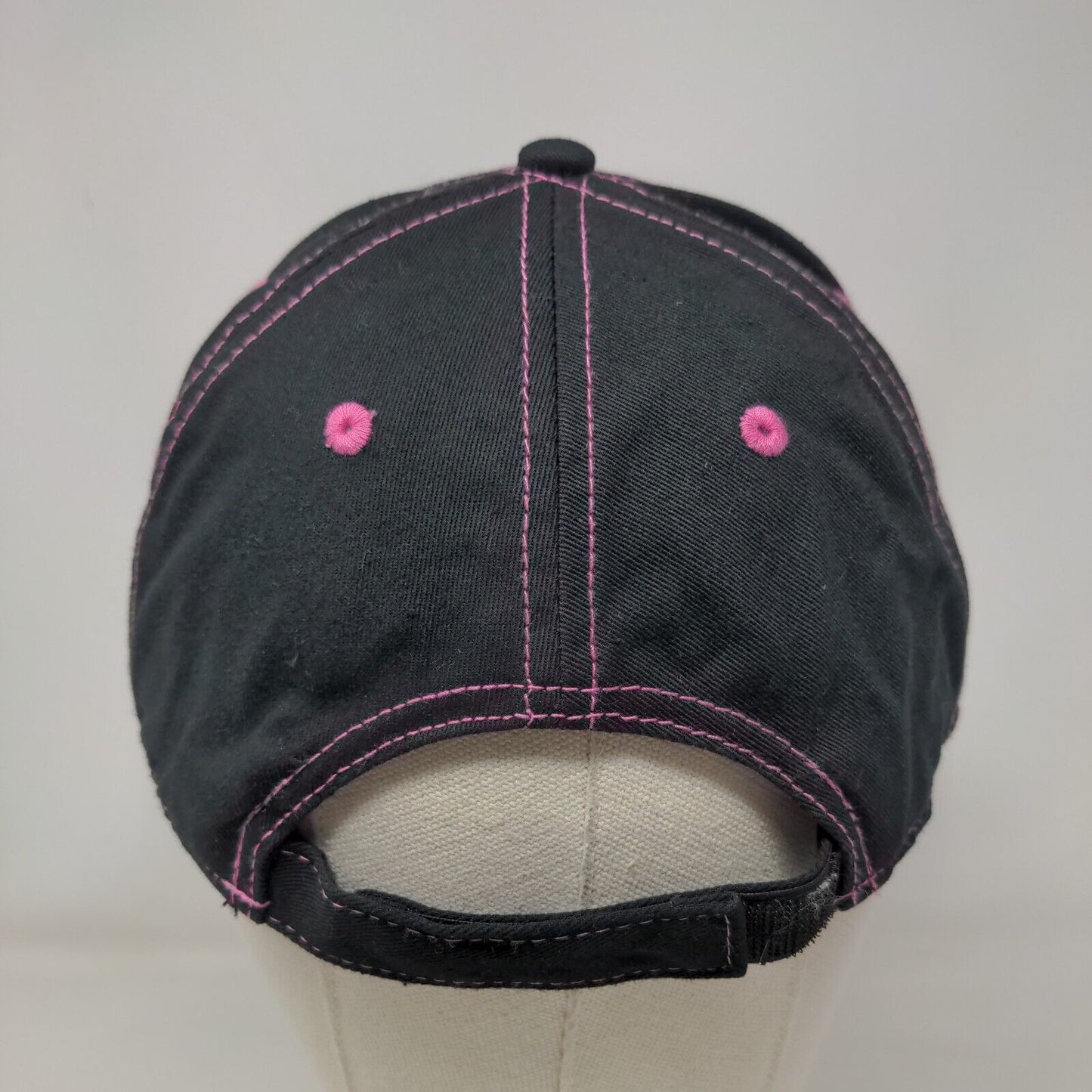 Alaska Strapback Hat Black One Size Embroidered Bling Adjustable