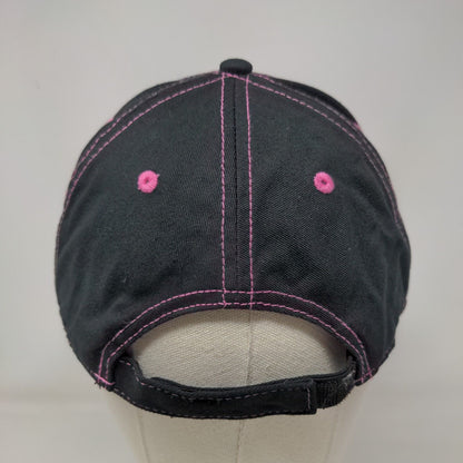 Alaska Strapback Hat Black One Size Embroidered Bling Adjustable