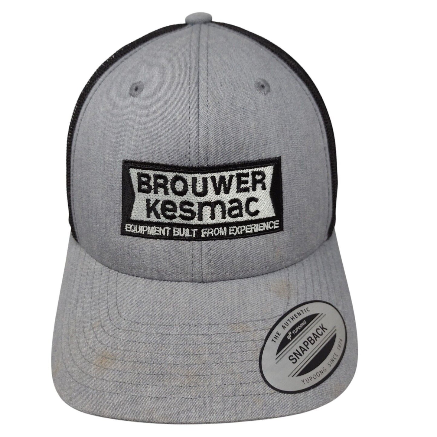 Brouwer Kesmac Snapback Mesh Back Trucker Hat Gray OSFA Yupoong