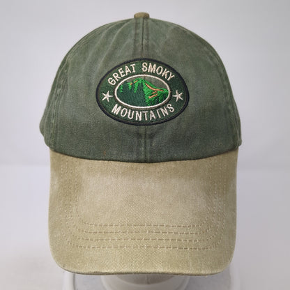 Great Smoky Mountains Strapback Hat Green One Size Adjustable Jhats