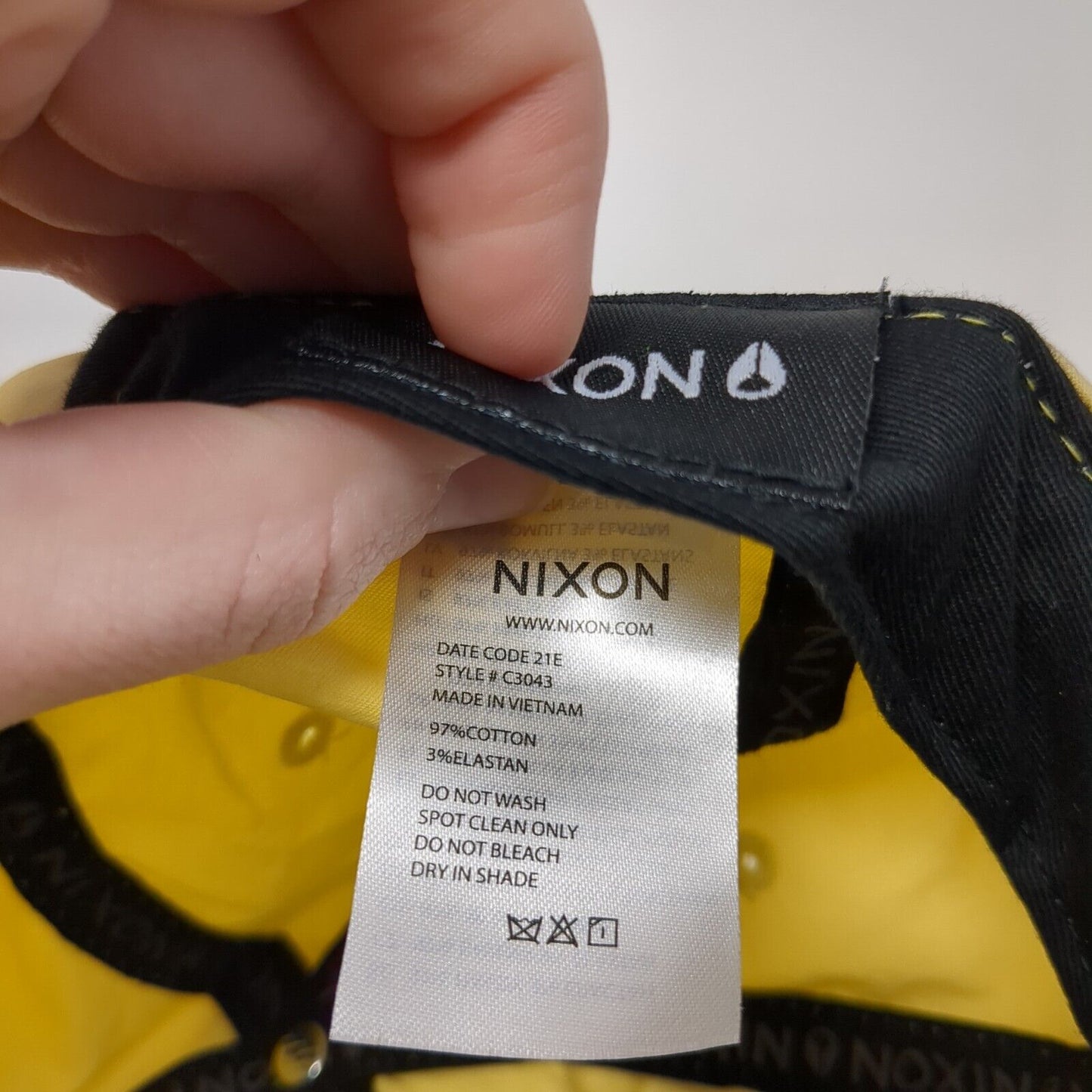 Nixon Slideback Hat Yellow One Size Adjustable The Classics Yupoong