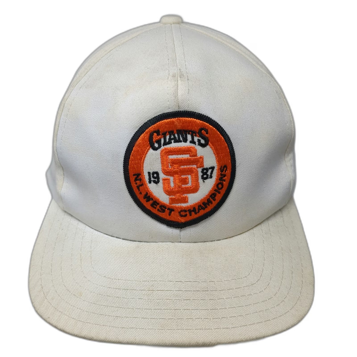 Twins MLB San Francisco Giants White Snapback 1987 West Champions Hat Vintage