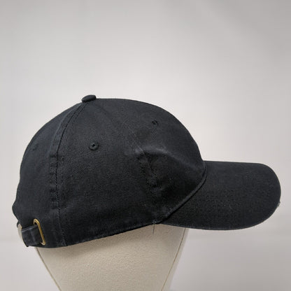 Mrs. Slideback Hat Black One Size Adjustable Embroidered Vented Holes 6 Panel