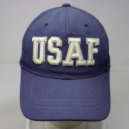 Blue One Size Baseball Cap Hat USAF Embroidered Strapback Military Air Force