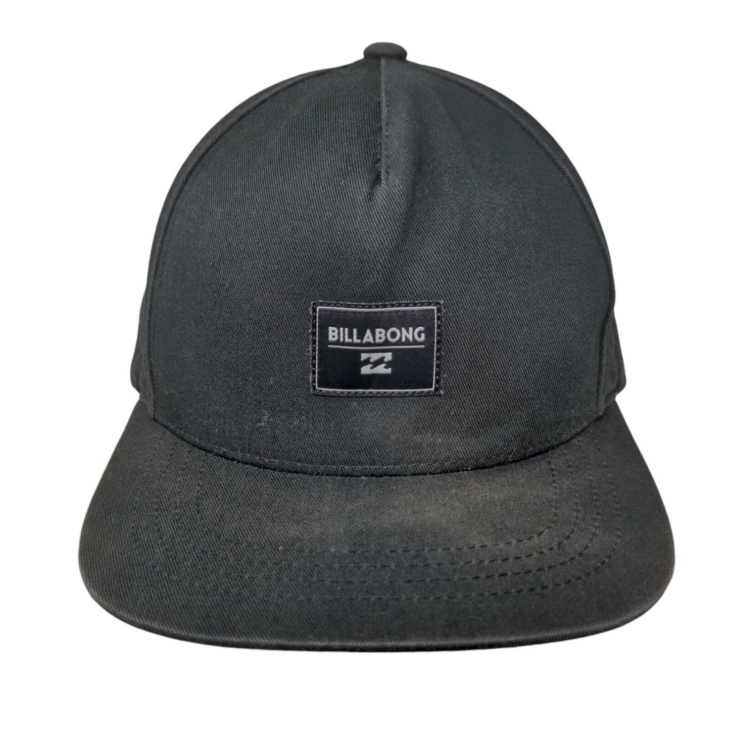 Billabong Patch Snapback Hat Black OSFA Adjustable Solid Vent Holes
