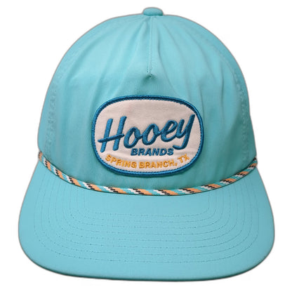 Hooey 5 Panel Blue Hat One Size Rope Brim Patch Spring Branch Texas Snapback