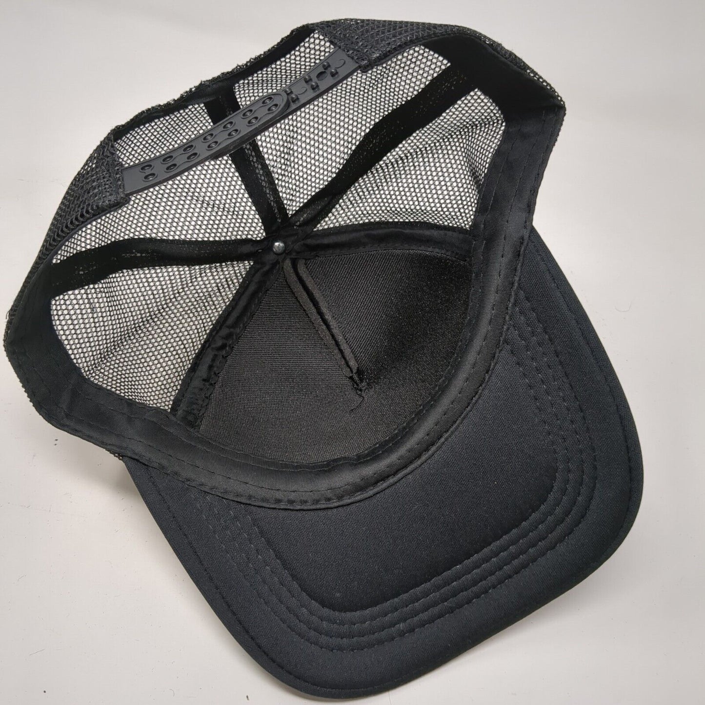 Unbranded Snapback Mesh Back Trucker Hat Black OSFA Blank Solid