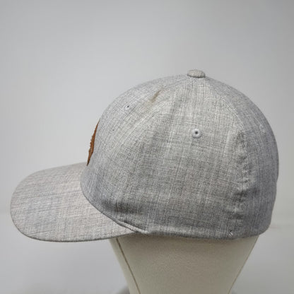 Flexfit Baseball Cap Gray M Heathered Fabric Sun Patch Structured Fitted Hat