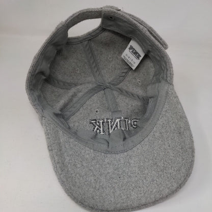PINK Slideback Hat Gray One Size Solid Embroidered Victoria's Secret