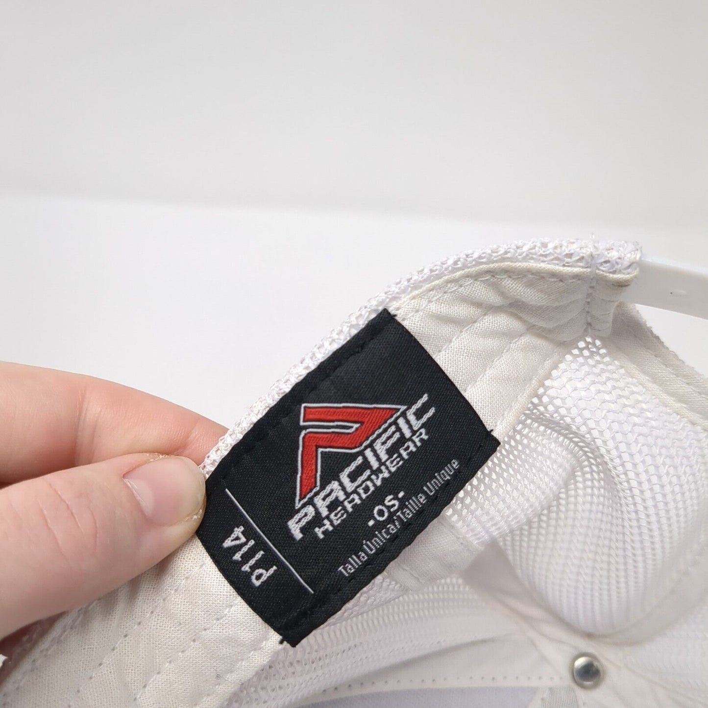 Pacific Headwear Trucker Hat Gray One Size Embroidered Logo Colorblock