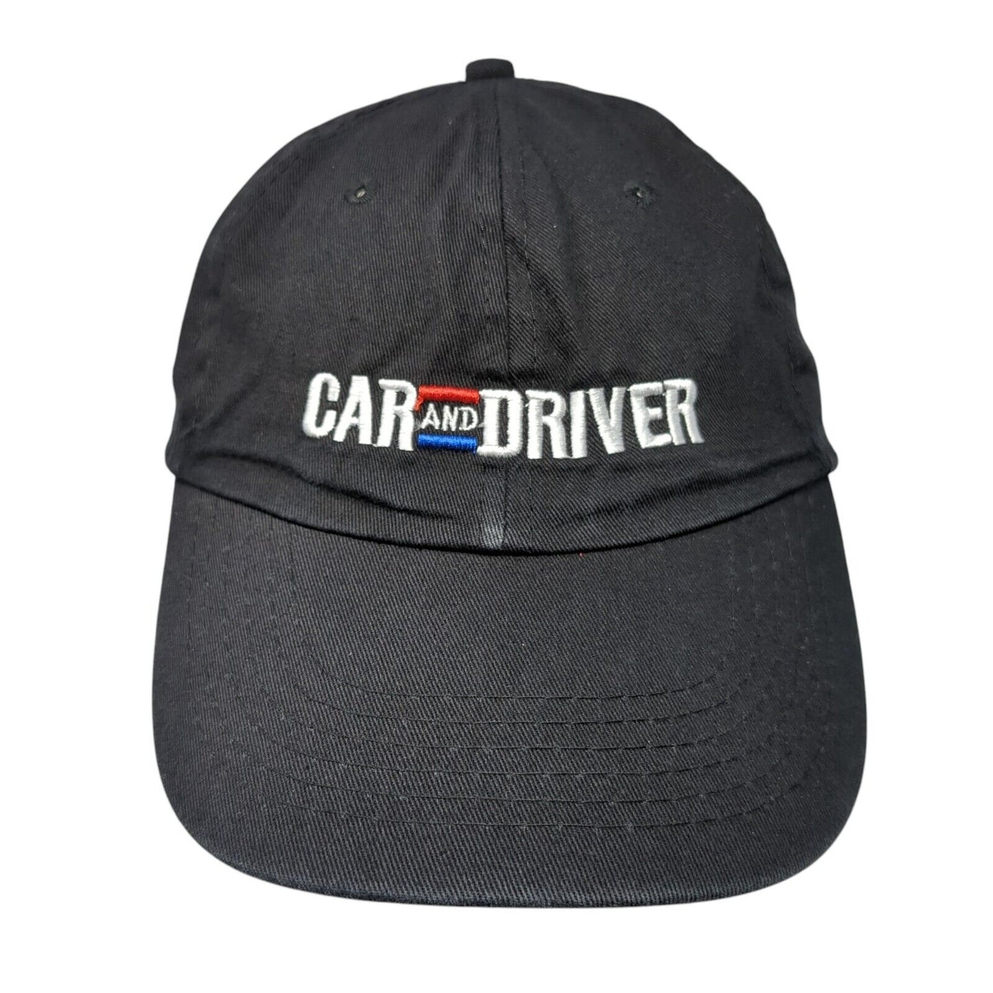 Car And Driver Strapback Hat Black One Size Adjustable Embroidered