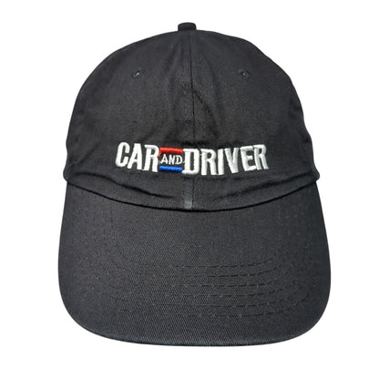 Car And Driver Strapback Hat Black One Size Adjustable Embroidered