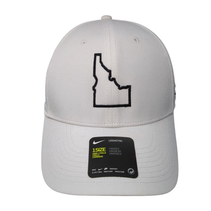 Idaho Strapback Hat White One Size Nike Legacy91 Dri-Fit Red Hawk
