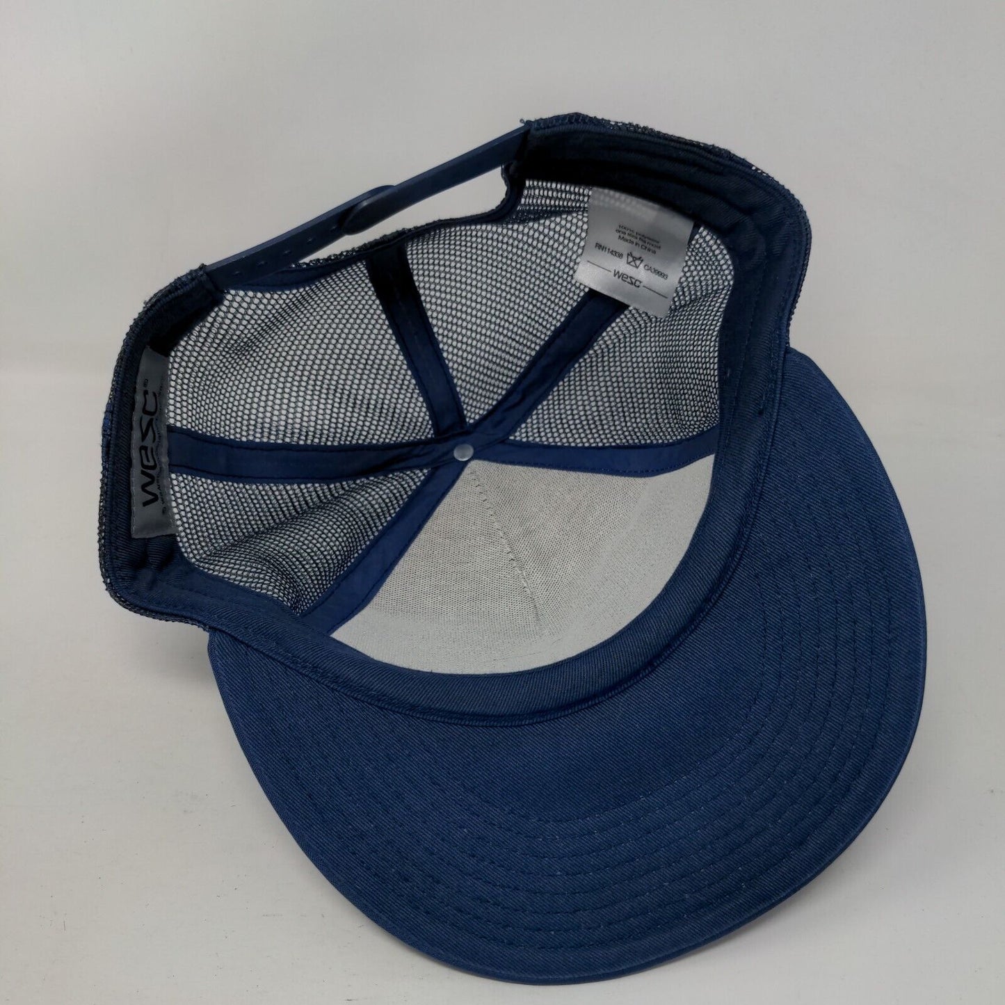 Superlative Conspiracy Snapback Trucker Hat Blue OSFM Mesh Back WeSC