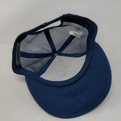 Superlative Conspiracy Snapback Trucker Hat Blue OSFM Mesh Back WeSC