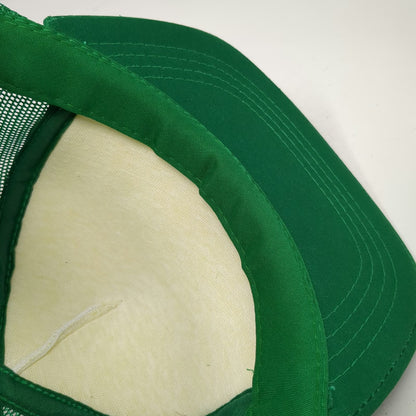 Triangle Headwear Trucker Hat Green Keller Block Logo Mesh Foam Snapback Print
