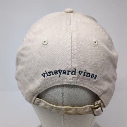 Vineyard Vines Whale Slideback Hat Tan One Size Adjustable Embroidered