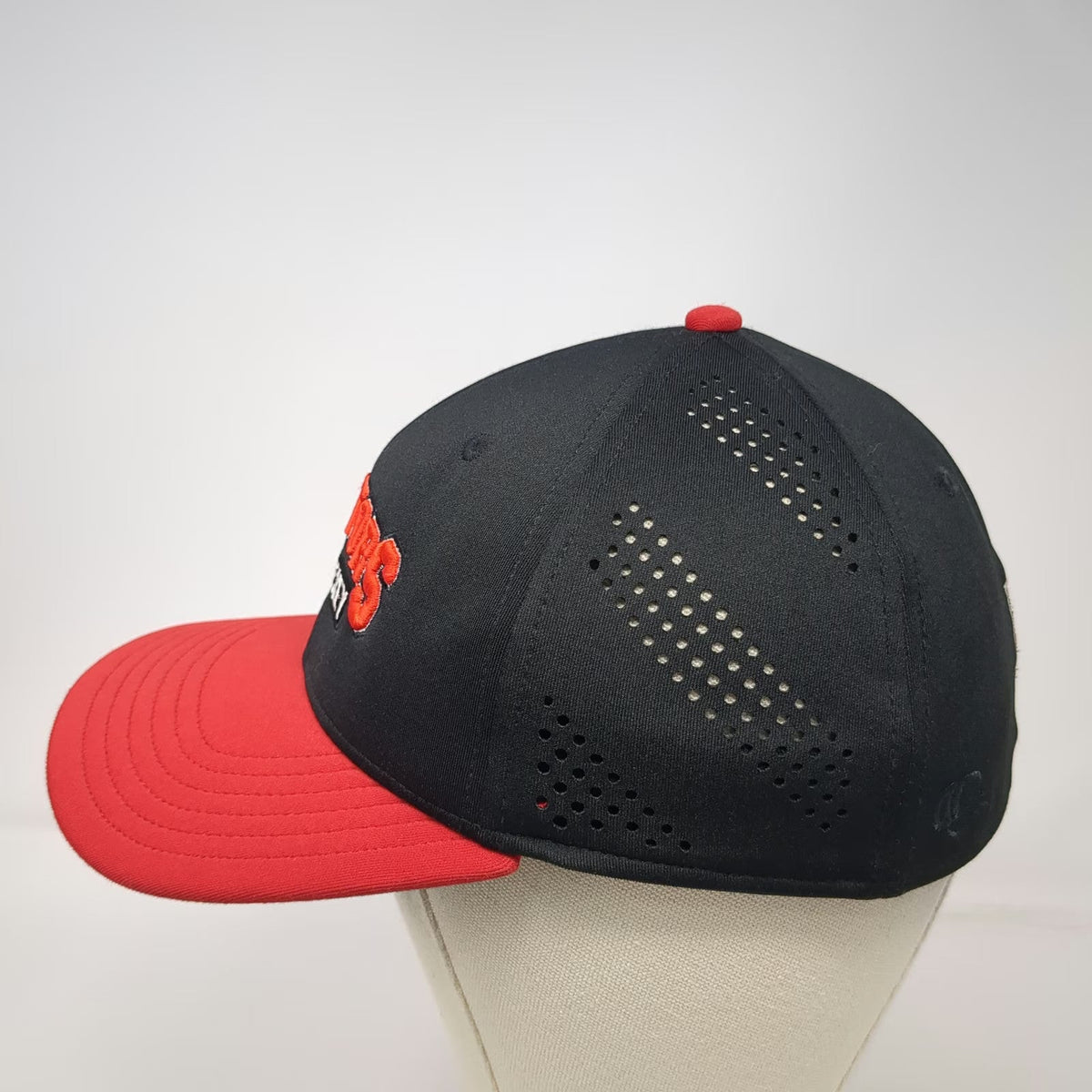 OC Sports Senators Ice Hockey Baseball Cap Black Red L Stretch Fit Performance