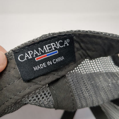 Cap America Trucker Hat Gray One Size Snapback Mesh Chappell Tractor Embroidered