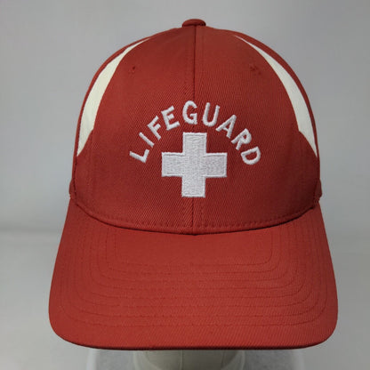 Lifeguard Fitted Hat Red Large/XL Embroidered Flexfit Yupoong