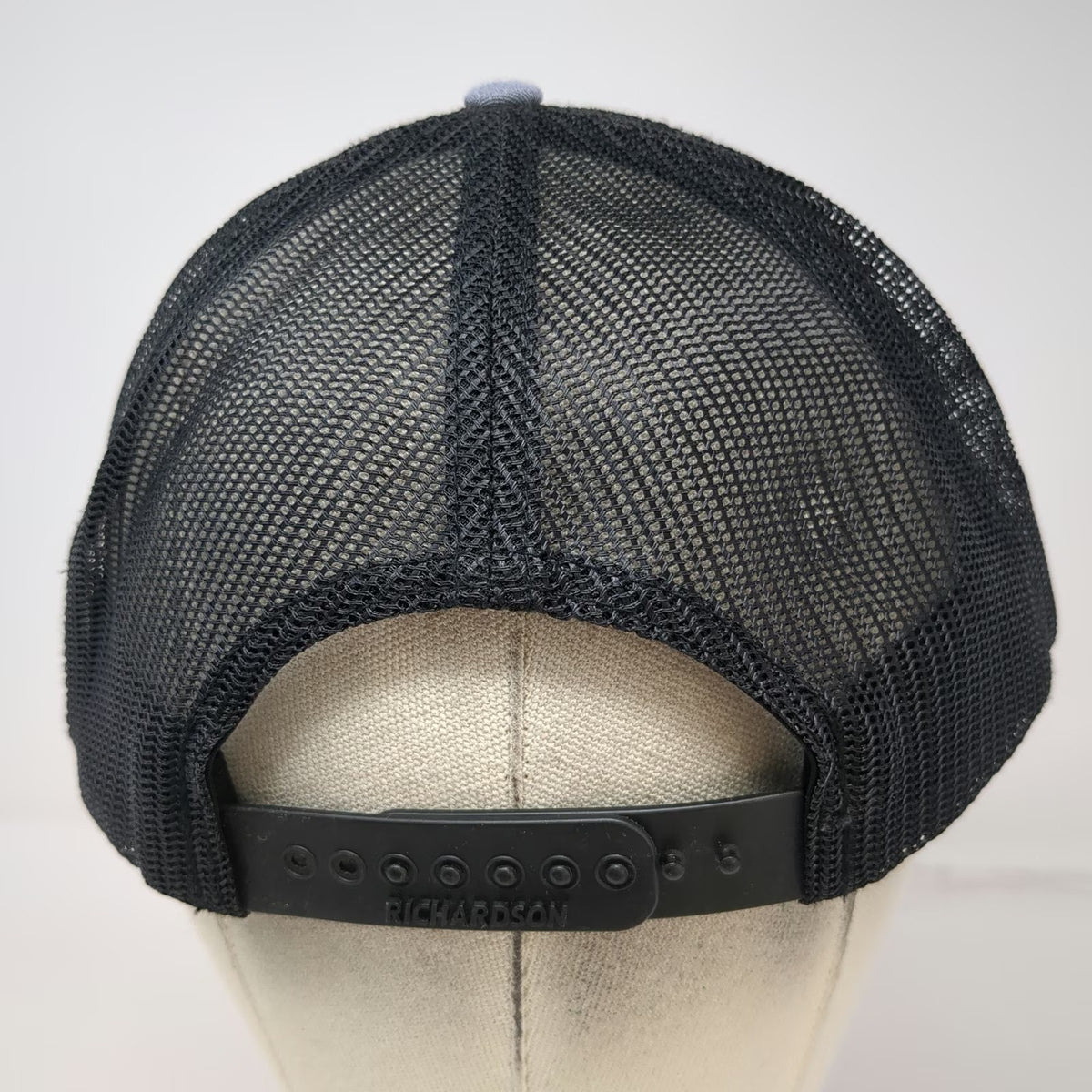 Richardson Trucker Hat Gray XL Snapback Mesh Back Leather Patch Riverfront Hat