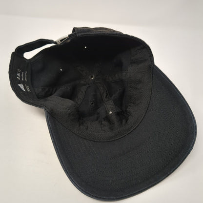 Adidas Slideback Hat Black One Size Adjustable Embroidered 3 Stripes