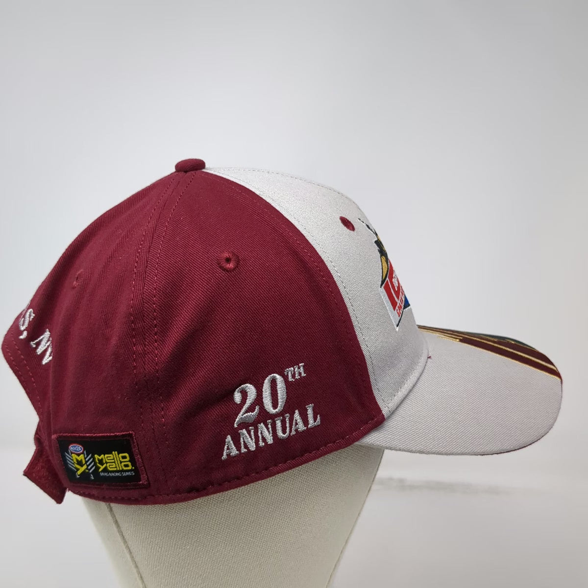 MainGate Baseball Cap Red Gray One Size NHRA 2019 Four Wide Nationals Vegas Hat