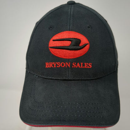 Bryson Sales Blue Bird Bus Logo Baseball Cap Black Red One Size Strapback Hat