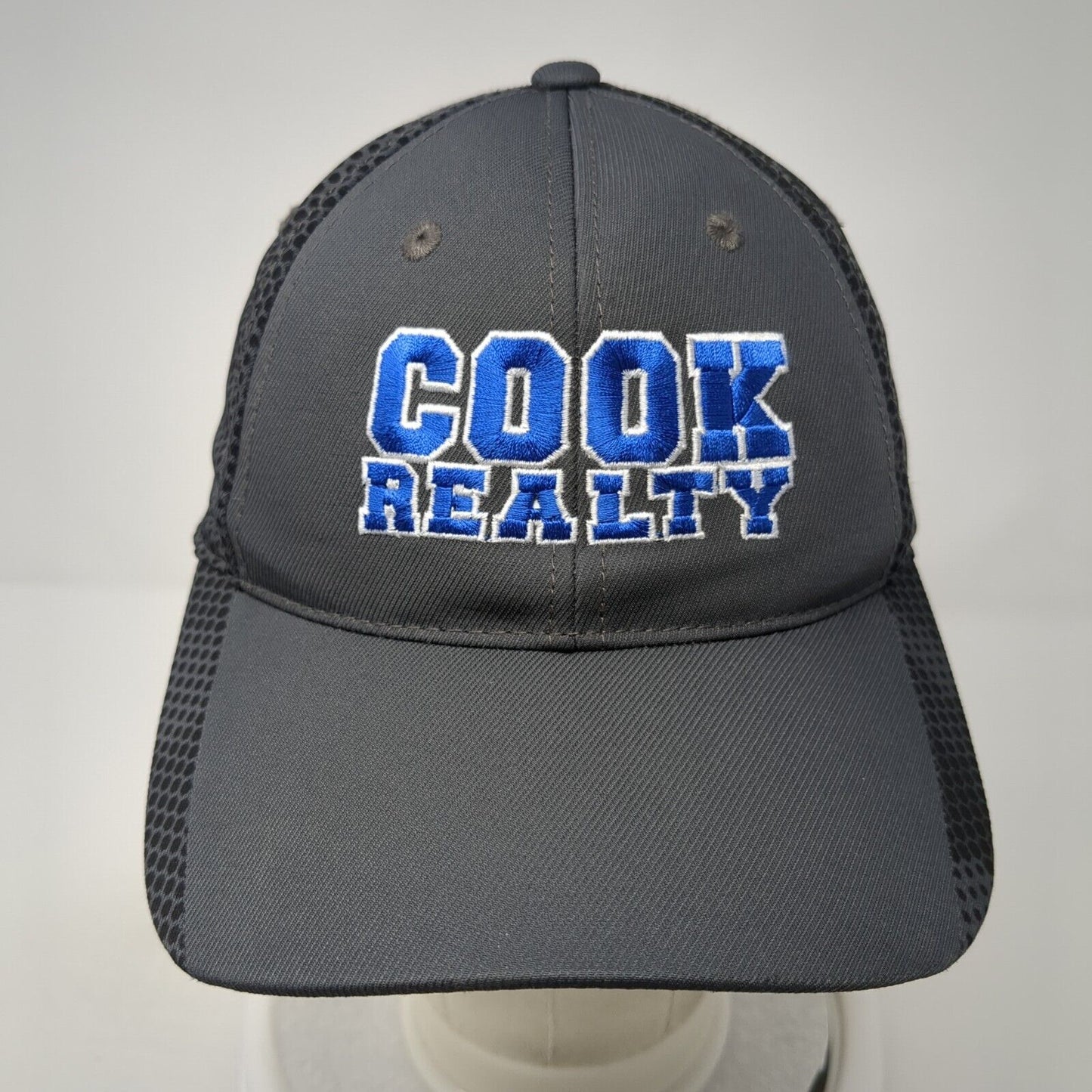 Cook Realty Strapback Hat Gray One Size Adjustable 6 Panel Sport-Tek
