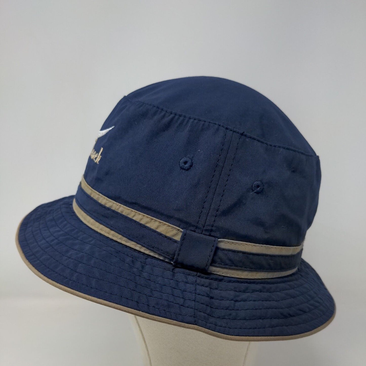 Ft. Myers Beach Bucket Hat Blue 58cm Embroidered Vent Holes Jacobson