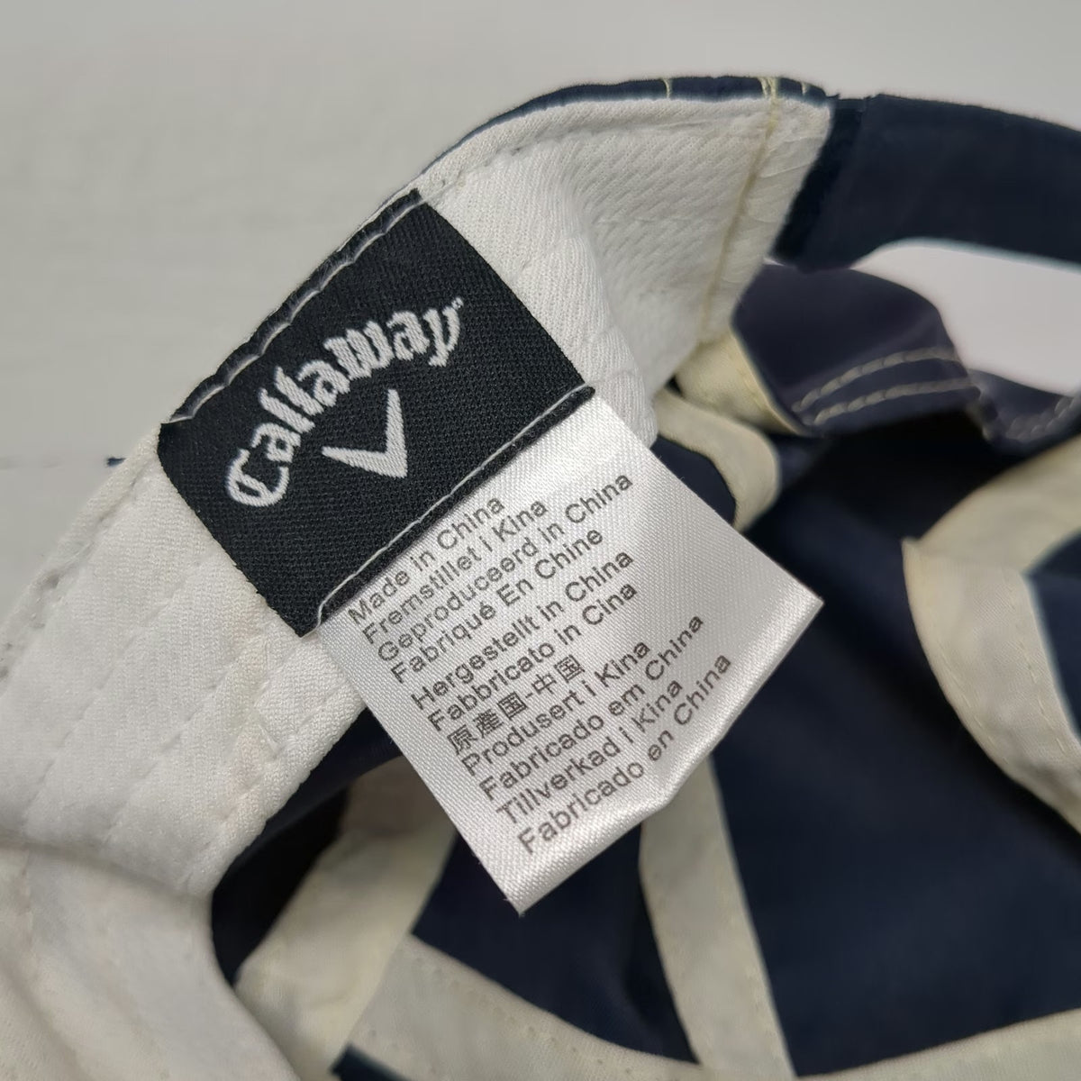 Callaway 5 Panel Blue One Size Polyester Contrast Stitching Adjustable Golf Hat