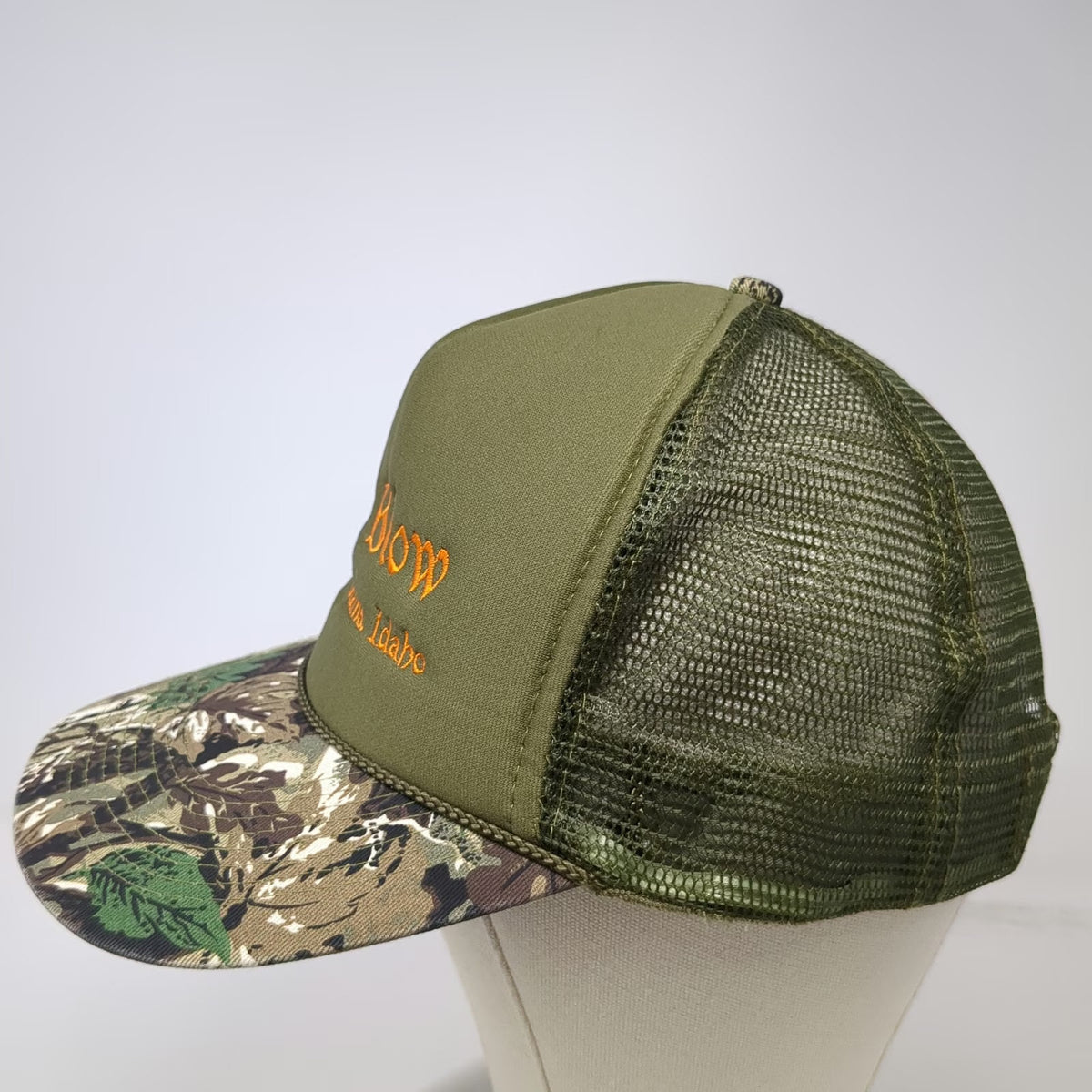 Otto Trucker Hat Green Camo One Size Fly Blow Joseph Plains Idaho Mesh Back