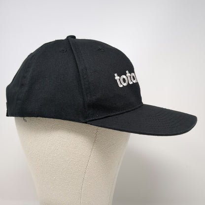Hit Baseball Cap Black One Size Total by Verizon Logo Strapback Cotton Hat