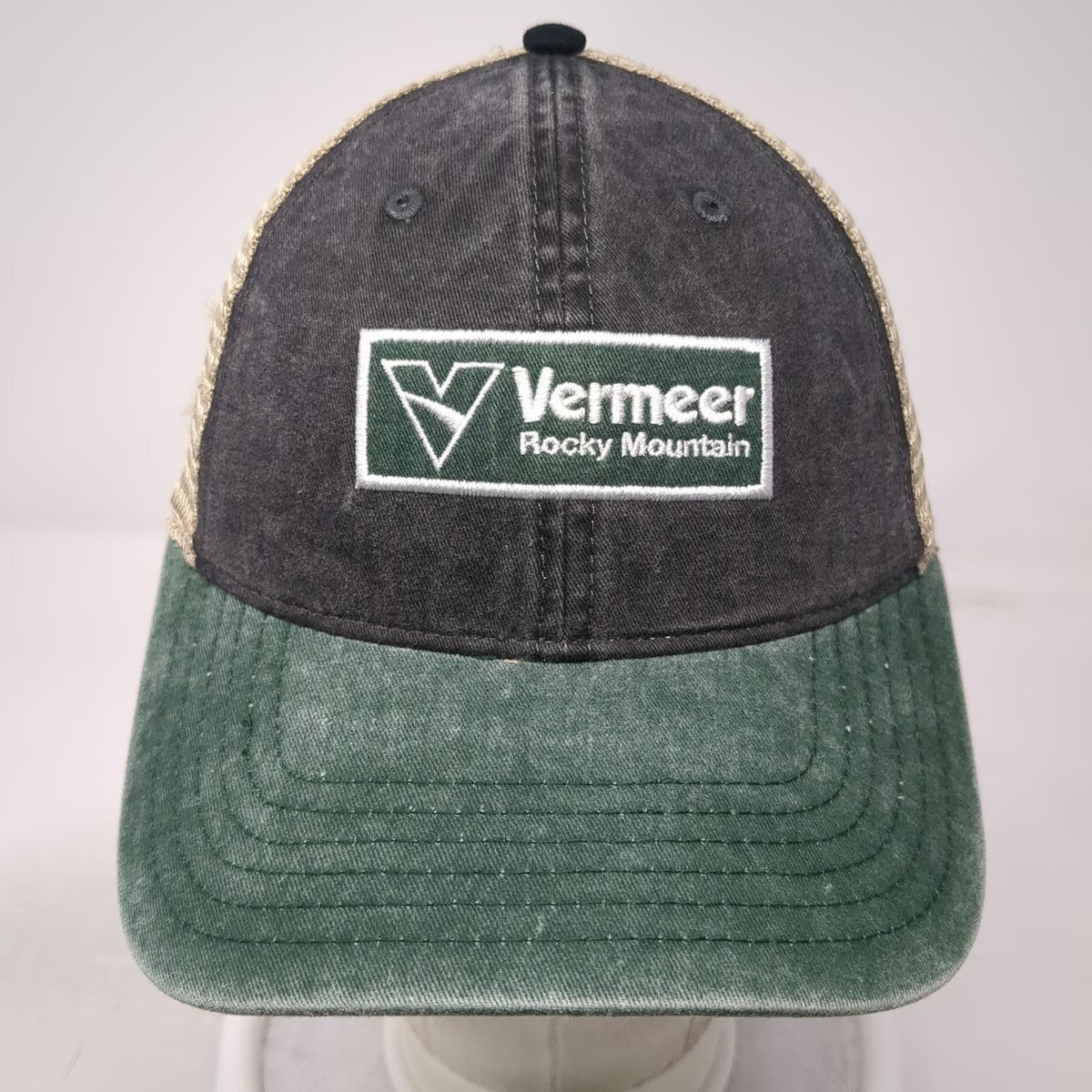 Identity Group Vermeer Rocky Mountain Baseball Cap Black Green Mesh One Size Hat