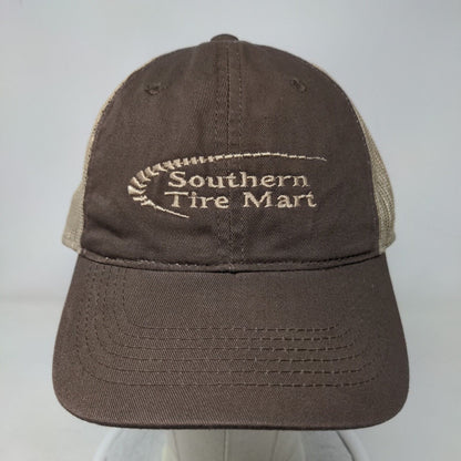 Southern Tire Mart Strapback Trucker Hat Brown One Size Embroidered Mesh Back