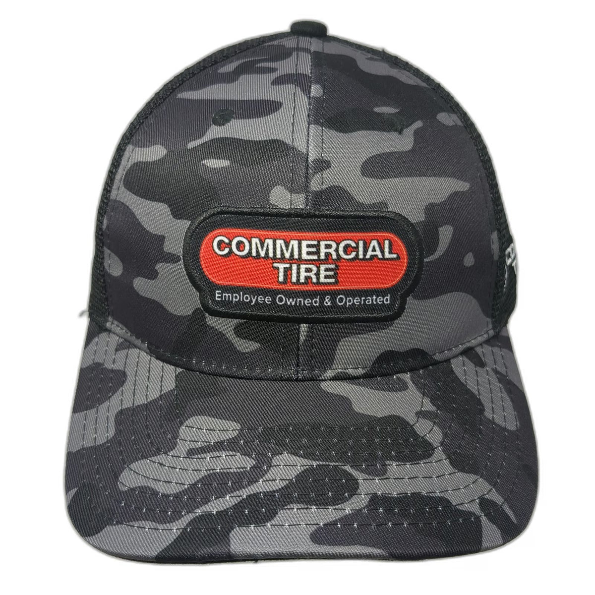 Commercial Tire Trucker Hat Black Camo One Size Cooper Tires Logo Mesh Snapback