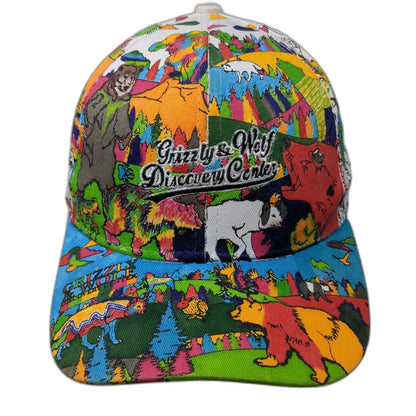 Capsmith Grizzly Wolf Discovery Center Baseball Cap Hat Multicolor One Size