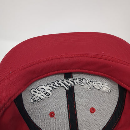 Budweiser Snapback Hat Red One Size Adjustable Embroidered Official Product