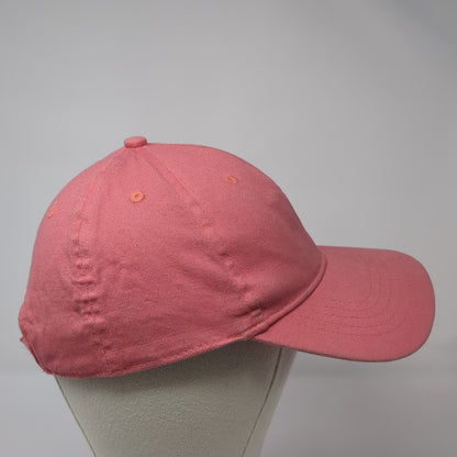 Unbranded Strapback Baseball Cap Pink One Size Adjustable 6 Panel Blank