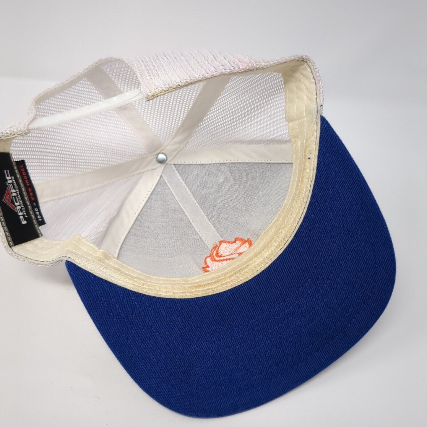 Hop Valley Brewing Co. Snapback Trucker Hat Blue One Size Mesh Back