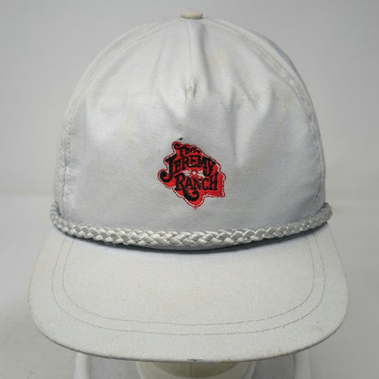 Jeremy Ranch Golf 5 Panel Gray Hat One Size Rope Green Underbrim Slideback