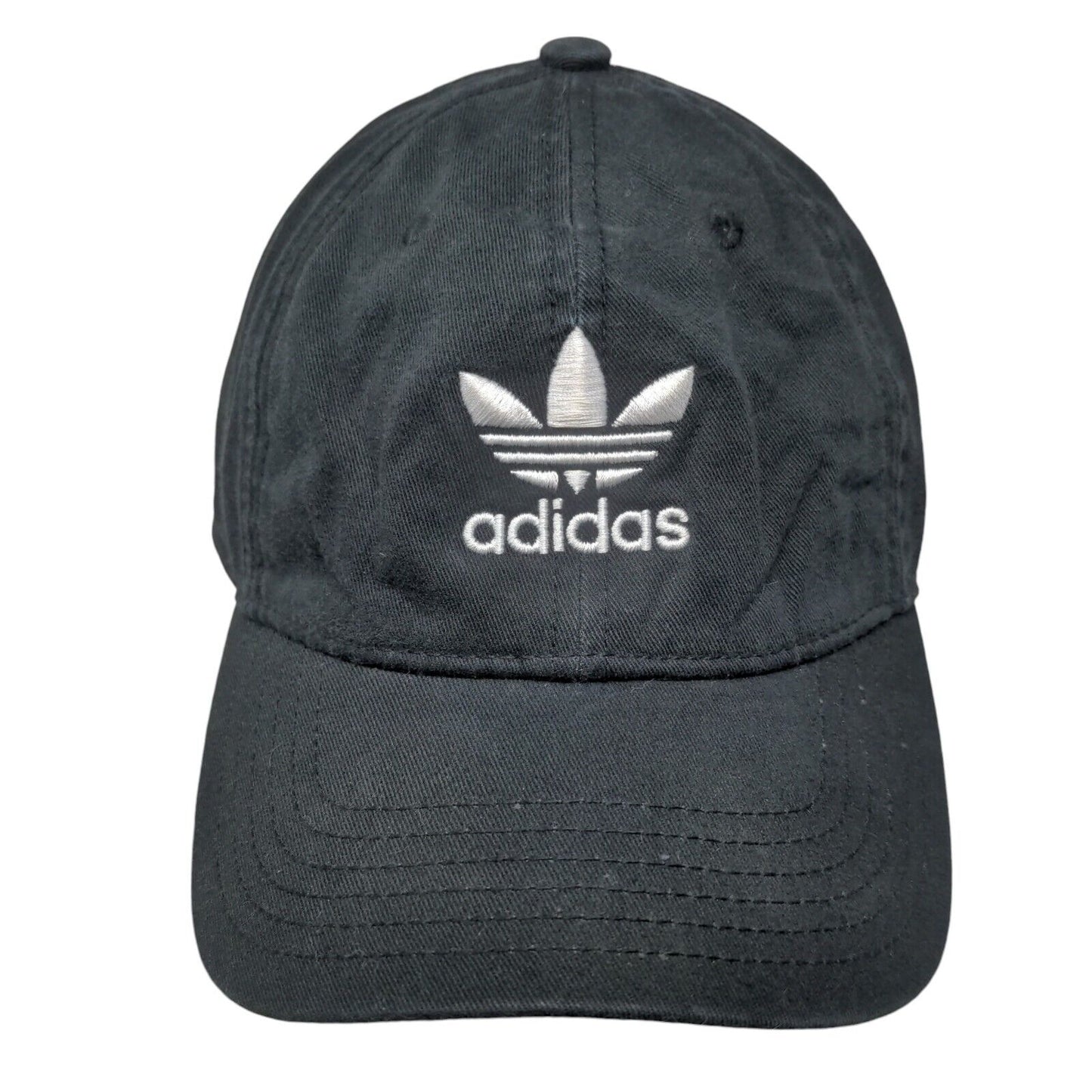 Adidas Slideback Hat Black OSFM Embroidered Trefoil Adjustable 6 Panel