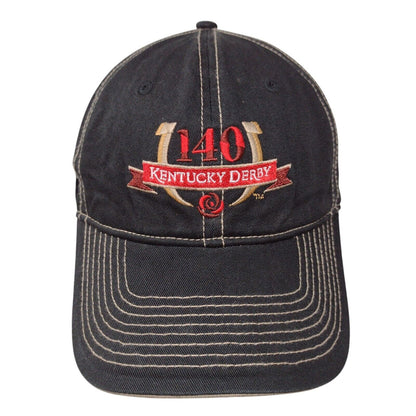 The Game 140th Kentucky Derby Slideback Hat Black OSFA Embroidered Logo Cotton