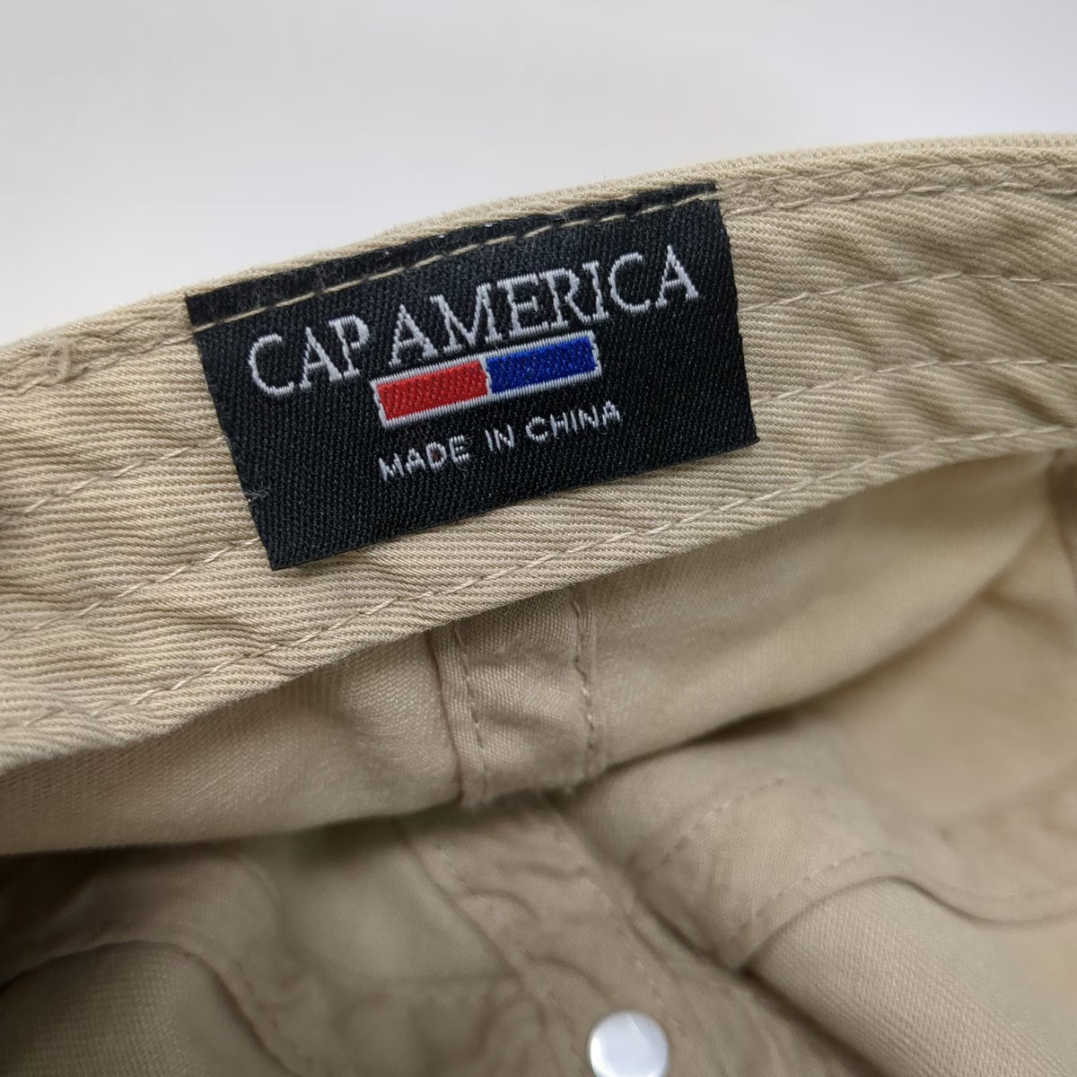 Cap America Wicks & Associates LLC Hat Beige OSFM Baseball Cap Slideback Logo