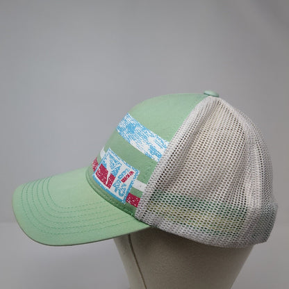PUMA Snapback Trucker Hat Green One Size Adjustable Striped Mesh Back