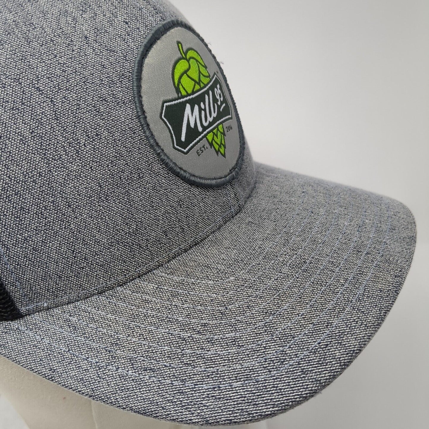 Mill95 Est 2016 Snapback Trucker Hat Gray OS Adjustable Mesh Pacific Headwear