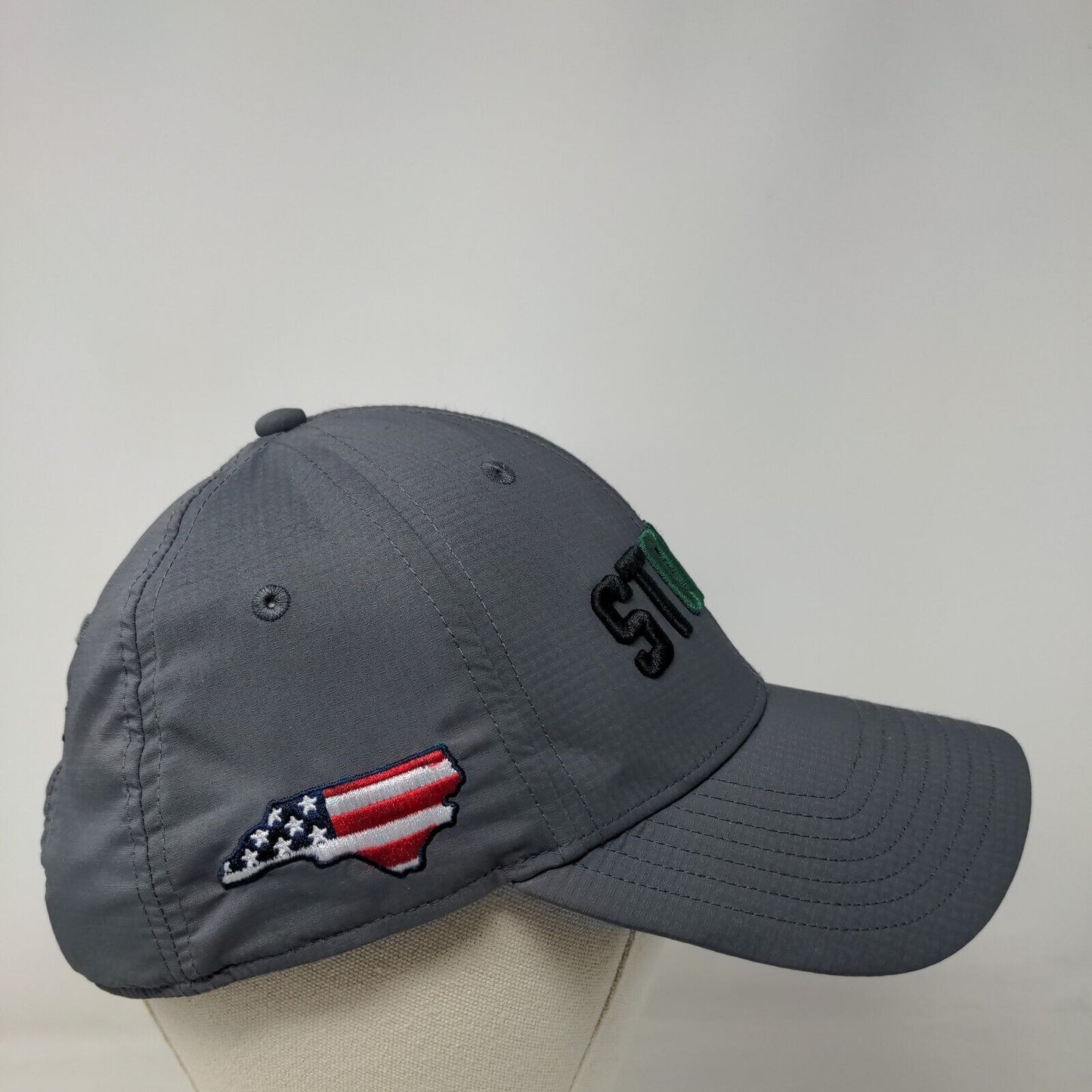 Stoned North Stone Strapback Hat Gray OSFA Embroidered Patriotic TaylorMade