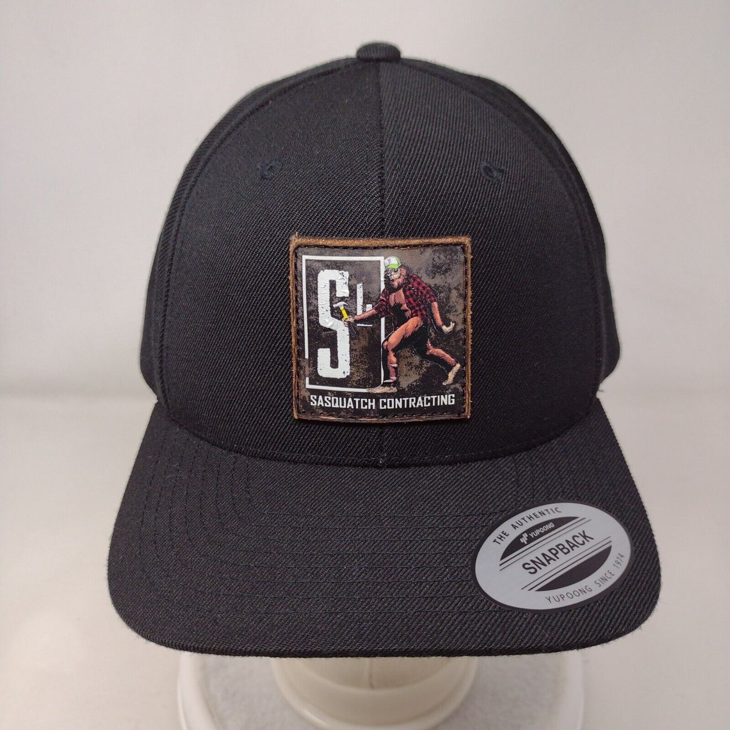 Sasquatch Contracting Snapback Hat Black OS Adjustable The Classics Yupoong
